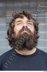 Head Man White Casual Average Bearded Street photo references